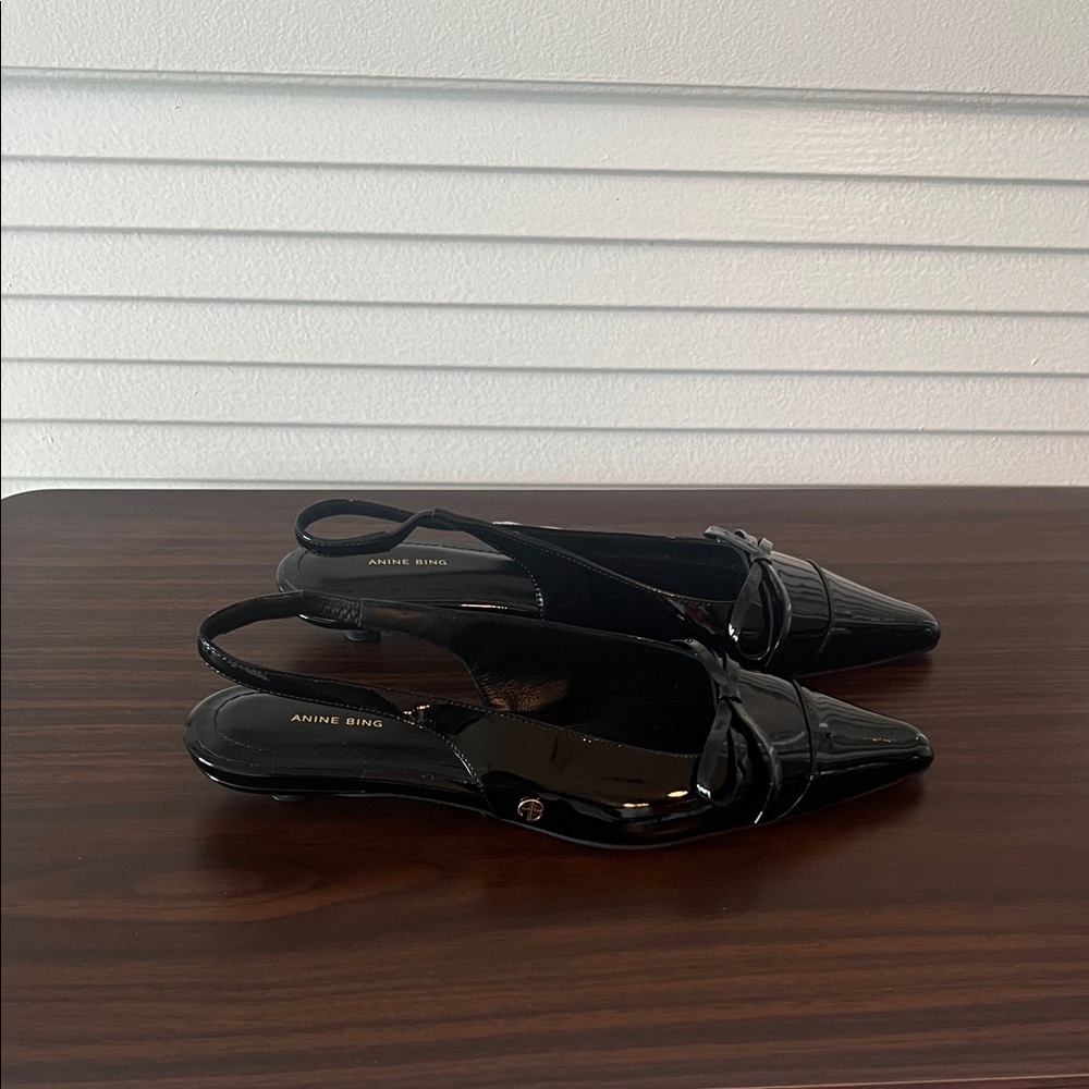 Anine Bing zoey slingback kitten heels